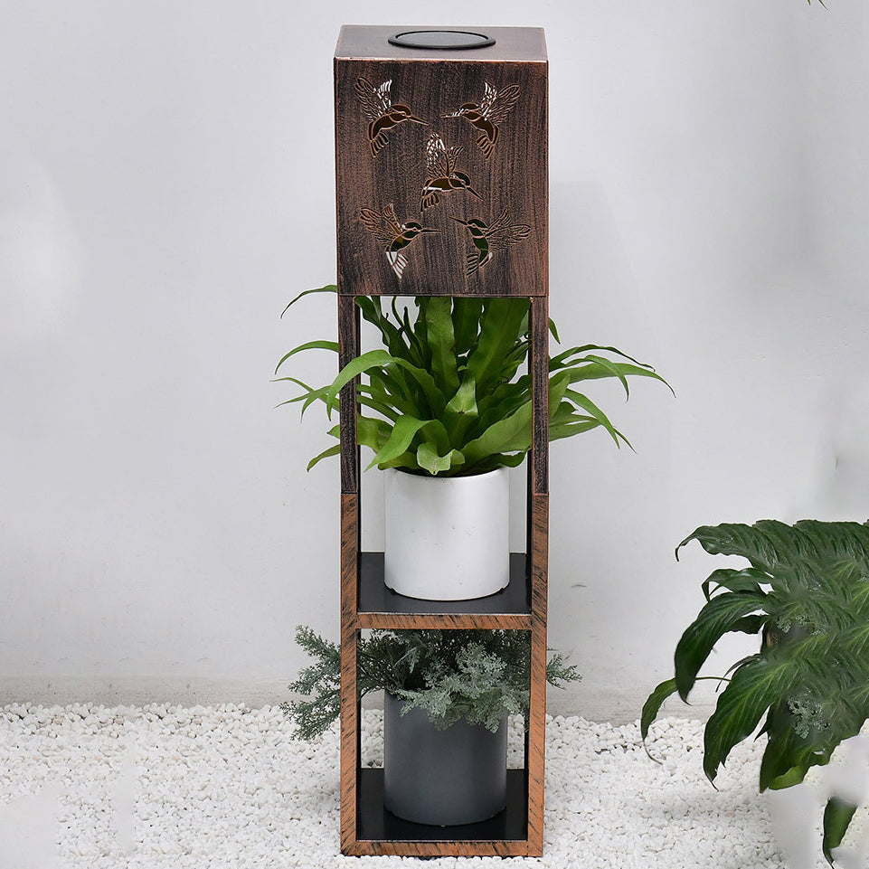 Moderne Minimalistische Rechteck Schmetterling Kolibri Libelle Eisen LED Außenlicht Für Garten | Brehn