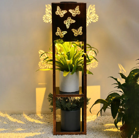 Moderne Minimalistische Rechteck Schmetterling Kolibri Libelle Eisen LED Außenlicht Für Garten | Brehn