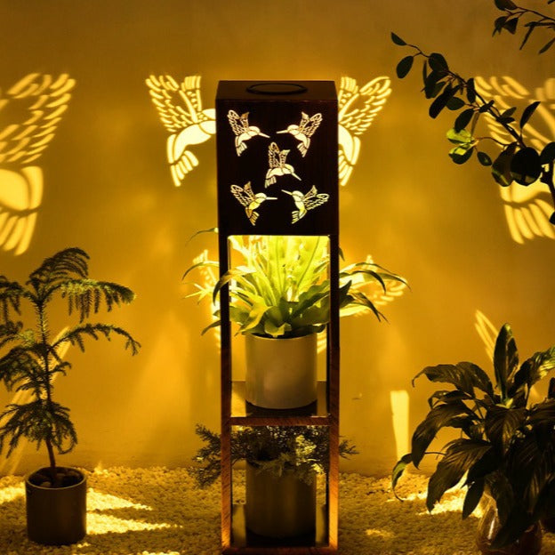 Moderne Minimalistische Rechteck Schmetterling Kolibri Libelle Eisen LED Außenlicht Für Garten | Brehn
