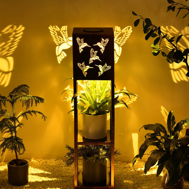 Moderne Minimalistische Rechteck Schmetterling Kolibri Libelle Eisen LED Außenlicht Für Garten | Brehn