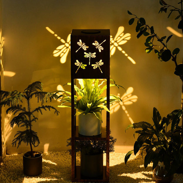 Moderne Minimalistische Rechteck Schmetterling Kolibri Libelle Eisen LED Außenlicht Für Garten | Brehn