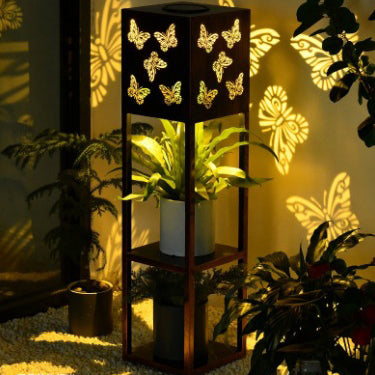 Moderne Minimalistische Rechteck Schmetterling Kolibri Libelle Eisen LED Außenlicht Für Garten | Brehn