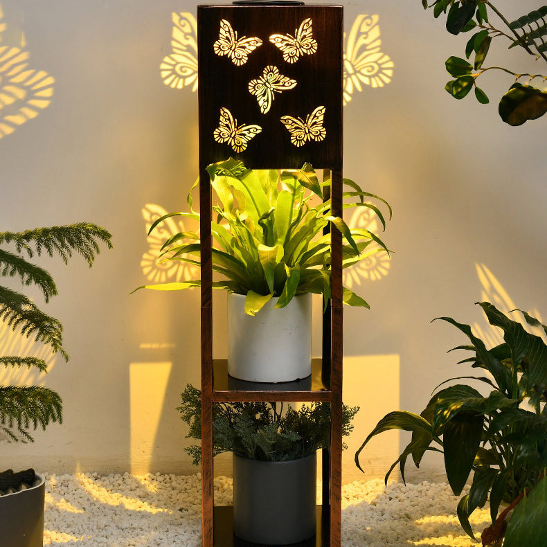 Moderne Minimalistische Rechteck Schmetterling Kolibri Libelle Eisen LED Außenlicht Für Garten | Brehn