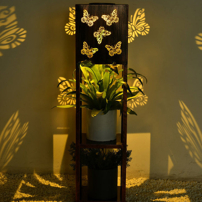 Moderne Minimalistische Rechteck Schmetterling Kolibri Libelle Eisen LED Außenlicht Für Garten | Brehn