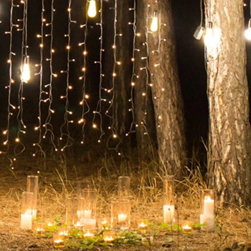 Moderner minimalistische runde lange Linien-Glas-Eisen-LED-Lichterkette für den Garten | Brehn