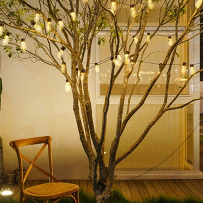 Moderner minimalistische runde lange Linien-Glas-Eisen-LED-Lichterkette für den Garten | Brehn