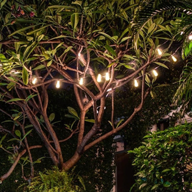 Moderner minimalistische runde lange Linien-Glas-Eisen-LED-Lichterkette für den Garten | Brehn