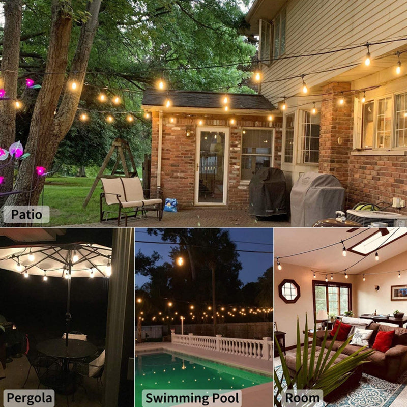 Moderner minimalistische runde lange Linien-Glas-Eisen-LED-Lichterkette für den Garten | Brehn
