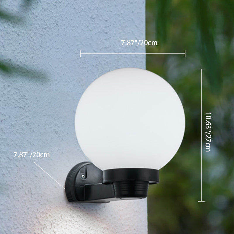 Moderne Schlichtheit Blumenform Quadratisch Zylinder Ball Acryl ABS Eisen 1-Licht Wandleuchte Lampe für Außenbereich Patio | Brehn