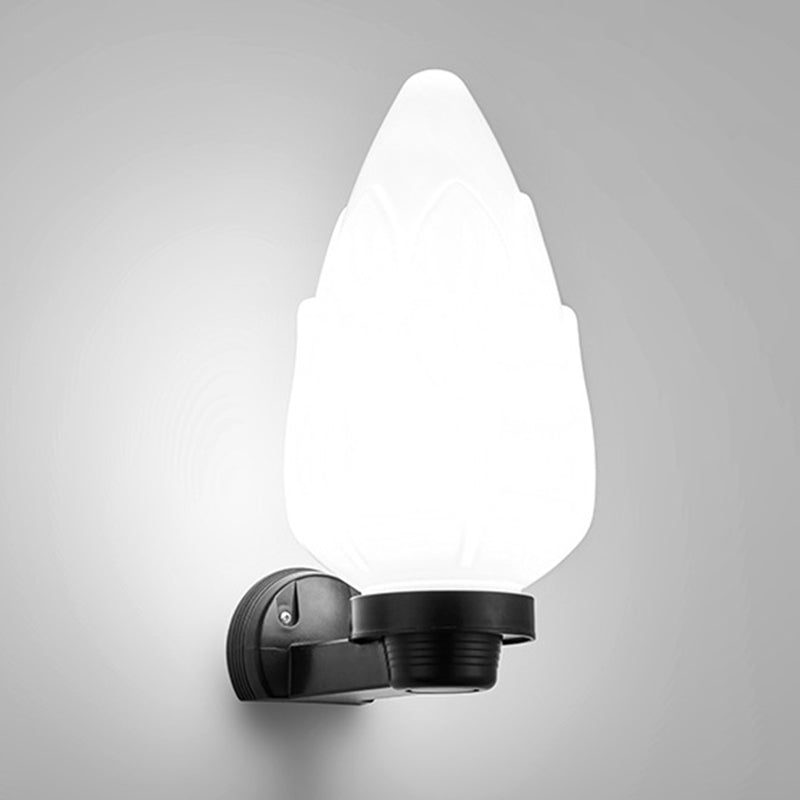 Moderne Schlichtheit Blumenform Quadratisch Zylinder Ball Acryl ABS Eisen 1-Licht Wandleuchte Lampe für Außenbereich Patio | Brehn