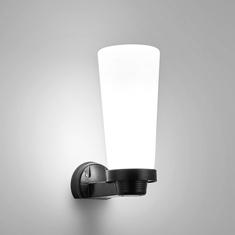 Moderne Schlichtheit Blumenform Quadratisch Zylinder Ball Acryl ABS Eisen 1-Licht Wandleuchte Lampe für Außenbereich Patio | Brehn