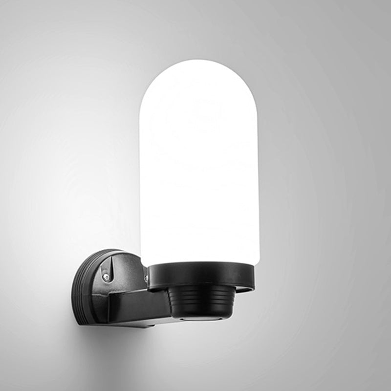 Moderne Schlichtheit Blumenform Quadratisch Zylinder Ball Acryl ABS Eisen 1-Licht Wandleuchte Lampe für Außenbereich Patio | Brehn