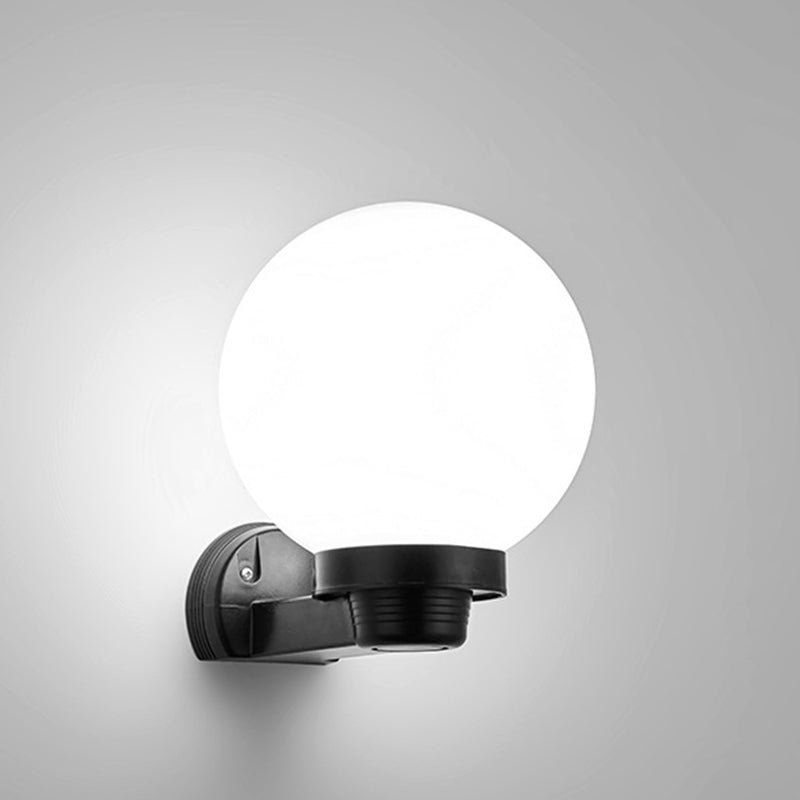 Moderne Schlichtheit Blumenform Quadratisch Zylinder Ball Acryl ABS Eisen 1-Licht Wandleuchte Lampe für Außenbereich Patio | Brehn