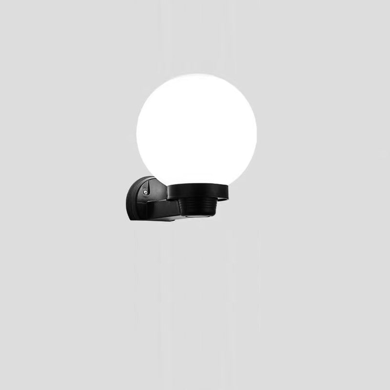 Moderne Schlichtheit Blumenform Quadratisch Zylinder Ball Acryl ABS Eisen 1-Licht Wandleuchte Lampe für Außenbereich Patio | Brehn