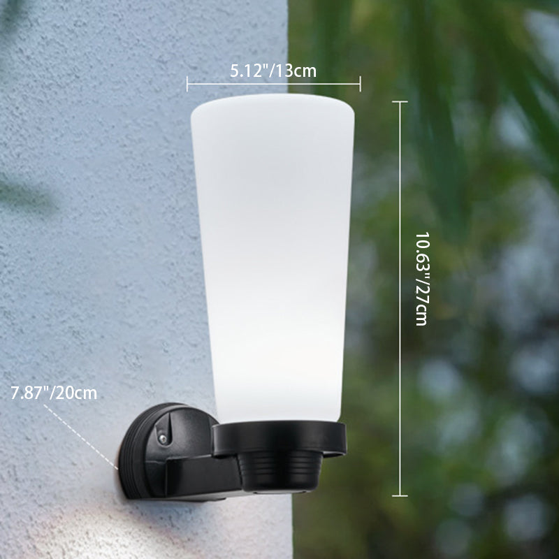 Moderne Schlichtheit Blumenform Quadratisch Zylinder Ball Acryl ABS Eisen 1-Licht Wandleuchte Lampe für Außenbereich Patio | Brehn
