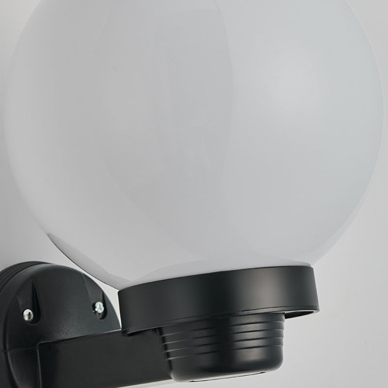 Moderne Schlichtheit Blumenform Quadratisch Zylinder Ball Acryl ABS Eisen 1-Licht Wandleuchte Lampe für Außenbereich Patio | Brehn