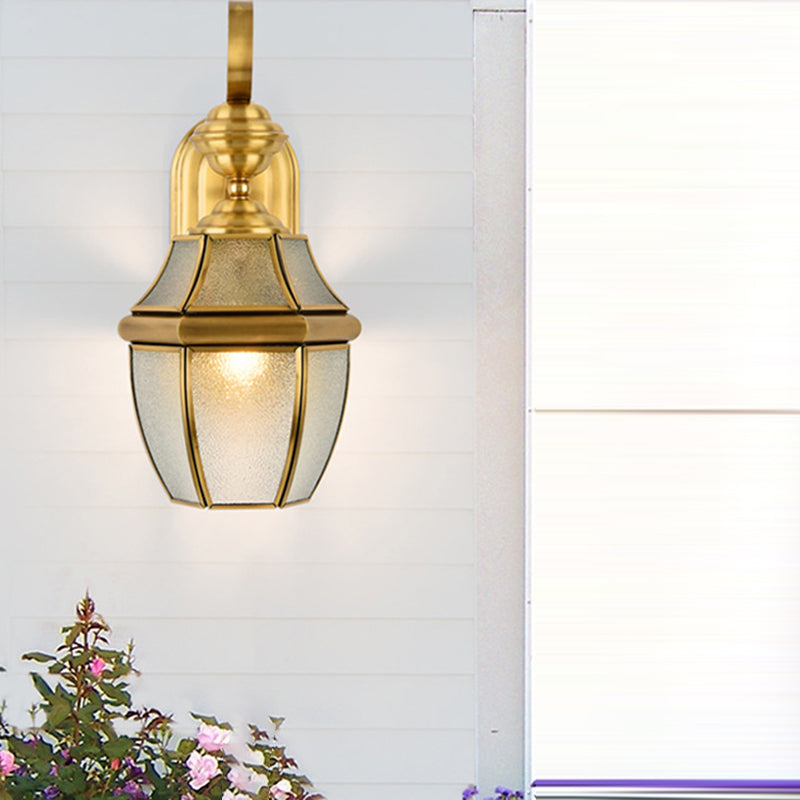 Zeitgenössische skandinavische sechseckige runde quadratische Glas Messing 1/3 Licht Wand-Sconce Lampe für Garten | Brehn