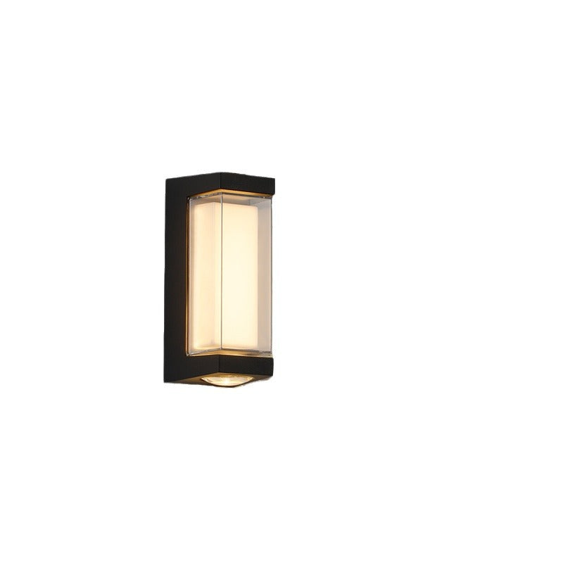 Moderne Einfachheit Rechteck Runde Diamant PC Aluminium LED Wandlampe Für Garten | Brehn