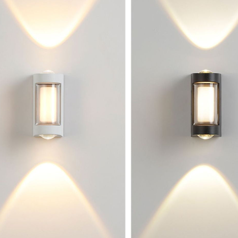 Moderne Einfachheit Rechteck Runde Diamant PC Aluminium LED Wandlampe Für Garten | Brehn