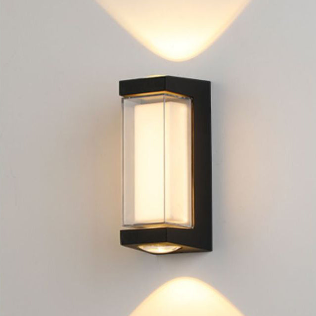 Moderne Einfachheit Rechteck Runde Diamant PC Aluminium LED Wandlampe Für Garten | Brehn