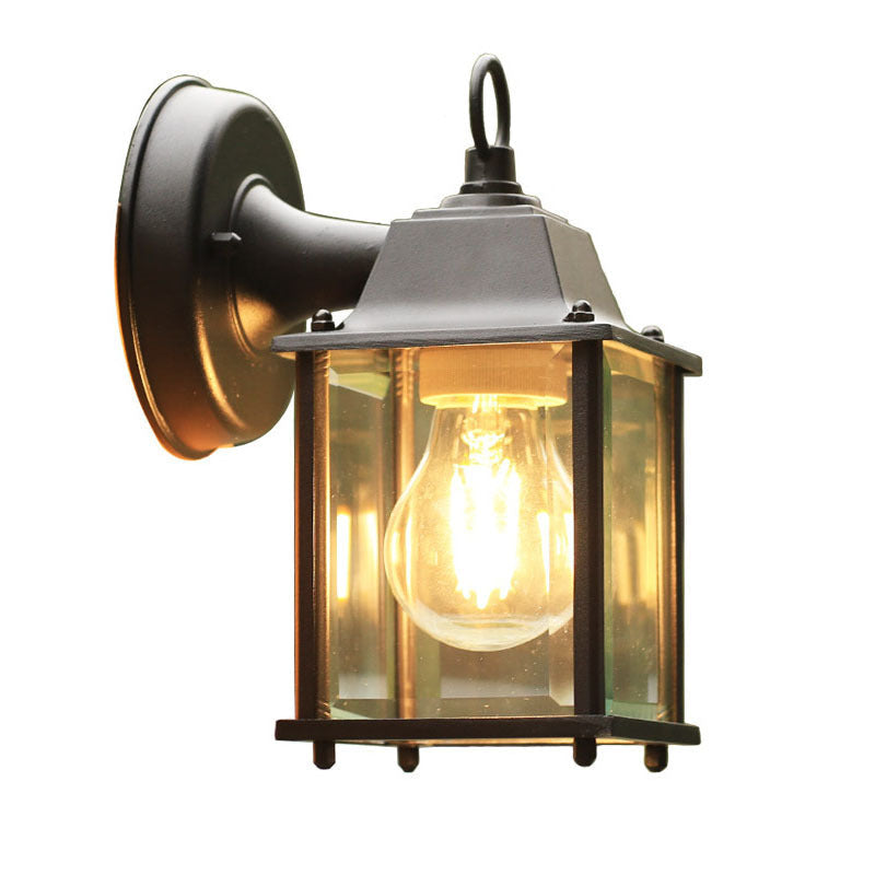 Moderner Minimalistischer Quadrat Rechteck Rund Glas Aluminium 1-Licht Wandleuchte Lampe Für Garten | Brehn