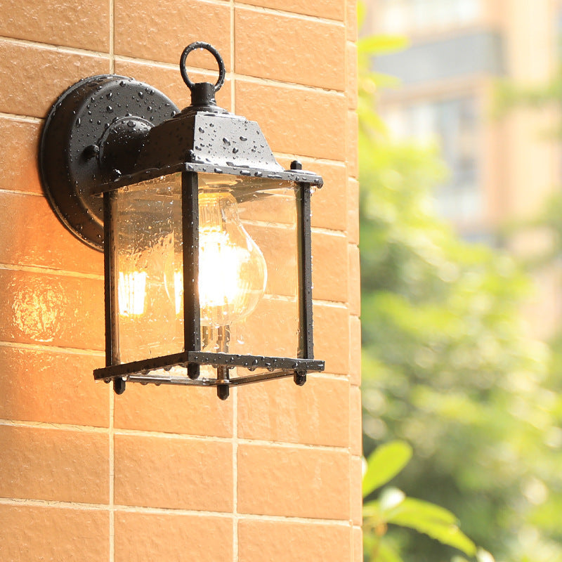 Moderner Minimalistischer Quadrat Rechteck Rund Glas Aluminium 1-Licht Wandleuchte Lampe Für Garten | Brehn