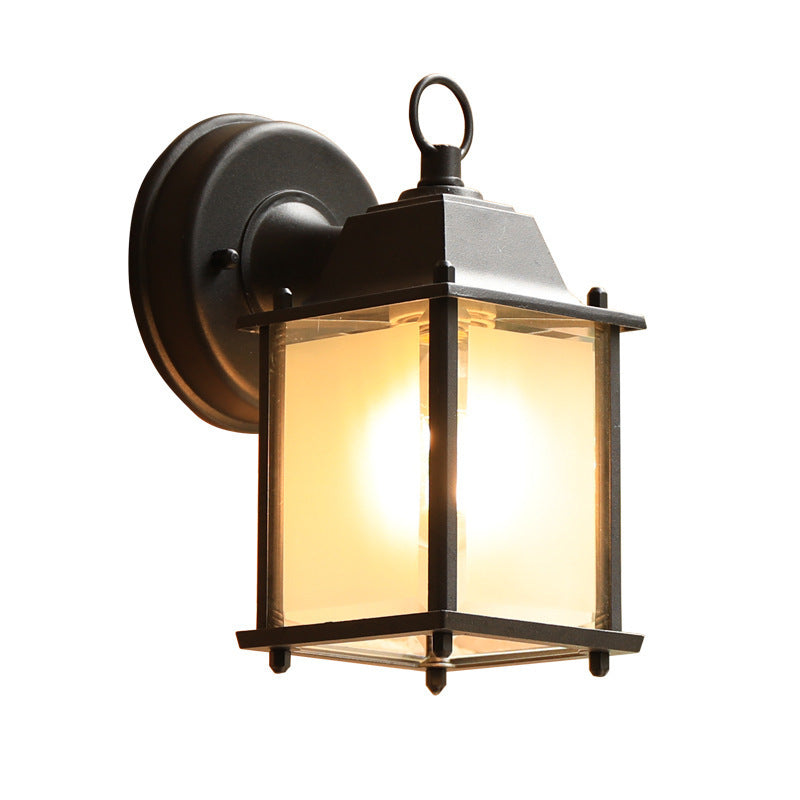 Moderner Minimalistischer Quadrat Rechteck Rund Glas Aluminium 1-Licht Wandleuchte Lampe Für Garten | Brehn