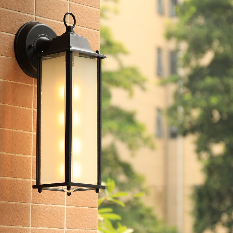 Moderner Minimalistischer Quadrat Rechteck Rund Glas Aluminium 1-Licht Wandleuchte Lampe Für Garten | Brehn