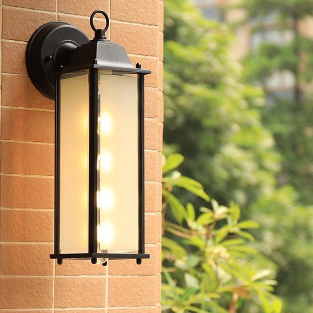 Moderner Minimalistischer Quadrat Rechteck Rund Glas Aluminium 1-Licht Wandleuchte Lampe Für Garten | Brehn