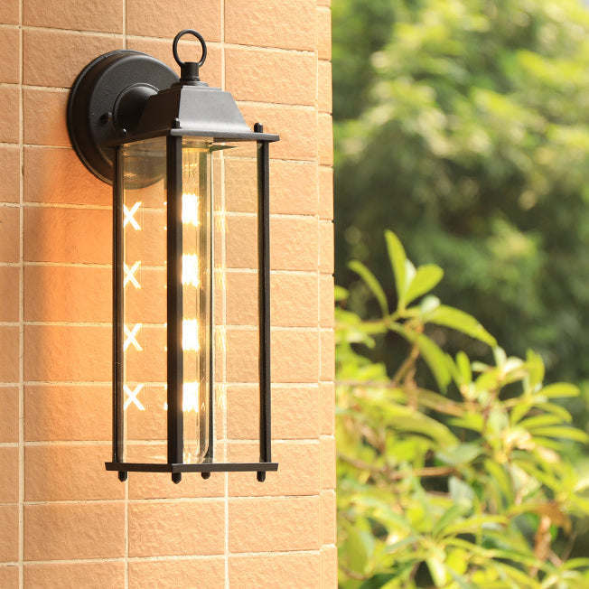 Moderner Minimalistischer Quadrat Rechteck Rund Glas Aluminium 1-Licht Wandleuchte Lampe Für Garten | Brehn