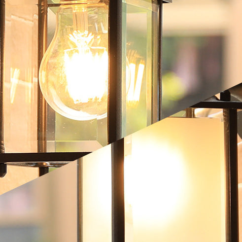 Moderner Minimalistischer Quadrat Rechteck Rund Glas Aluminium 1-Licht Wandleuchte Lampe Für Garten | Brehn