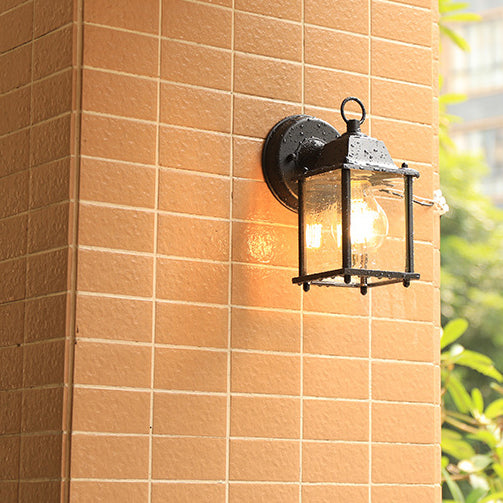 Moderner Minimalistischer Quadrat Rechteck Rund Glas Aluminium 1-Licht Wandleuchte Lampe Für Garten | Brehn