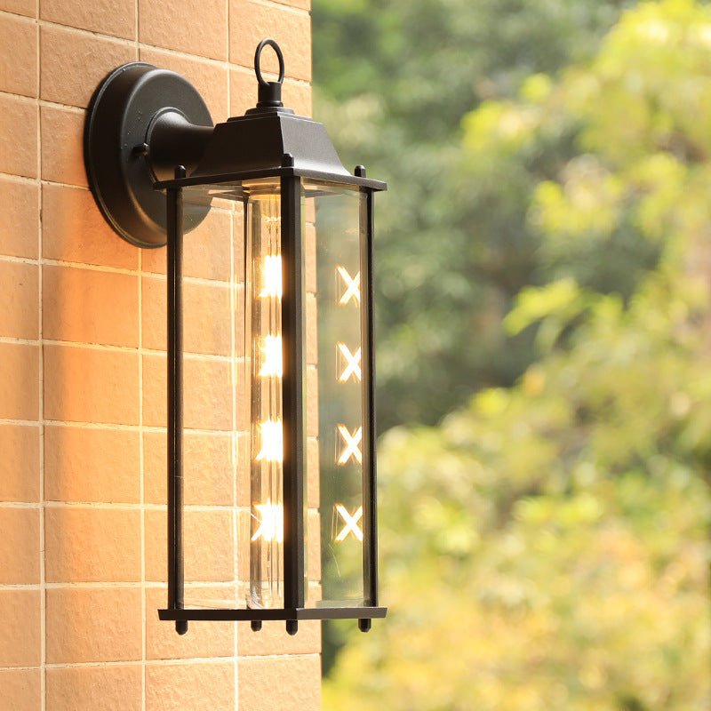 Moderner Minimalistischer Quadrat Rechteck Rund Glas Aluminium 1-Licht Wandleuchte Lampe Für Garten | Brehn