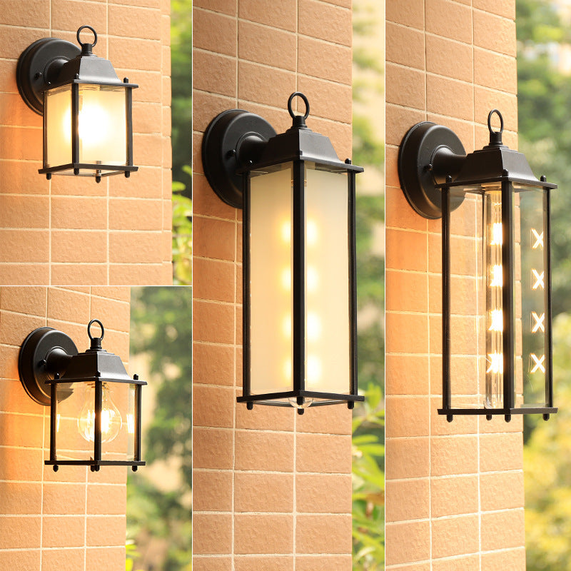 Moderner Minimalistischer Quadrat Rechteck Rund Glas Aluminium 1-Licht Wandleuchte Lampe Für Garten | Brehn