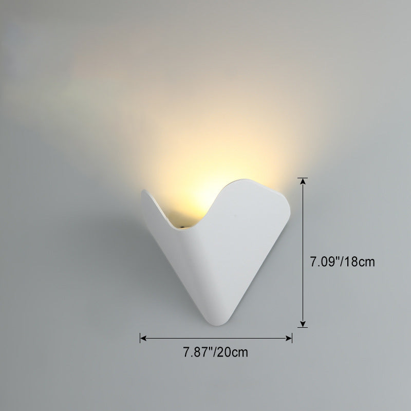 Modern Minimalist Triangle Vogel-Nest Halbbogen Wasserfest Aluminium LED Wandleuchte Lampe Für Outdoor Terrasse | Brehn