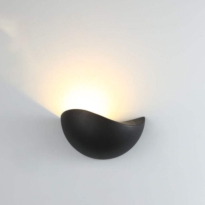Modern Minimalist Triangle Vogel-Nest Halbbogen Wasserfest Aluminium LED Wandleuchte Lampe Für Outdoor Terrasse | Brehn