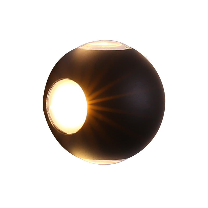 Moderne Minimalistische Runde Quadratische Orb Linse Aluminium LED Wand Sconces Lampe Für Garten | Brehn