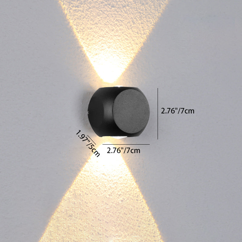 Moderne Minimalistische Runde Quadratische Orb Linse Aluminium LED Wand Sconces Lampe Für Garten | Brehn