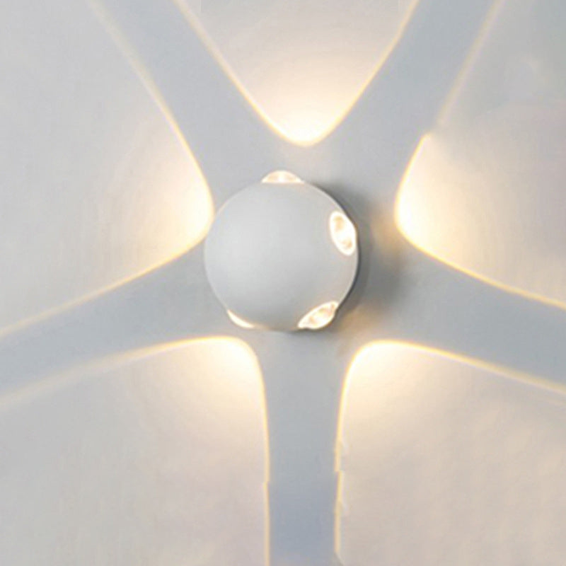 Moderne Minimalistische Runde Quadratische Orb Linse Aluminium LED Wand Sconces Lampe Für Garten | Brehn