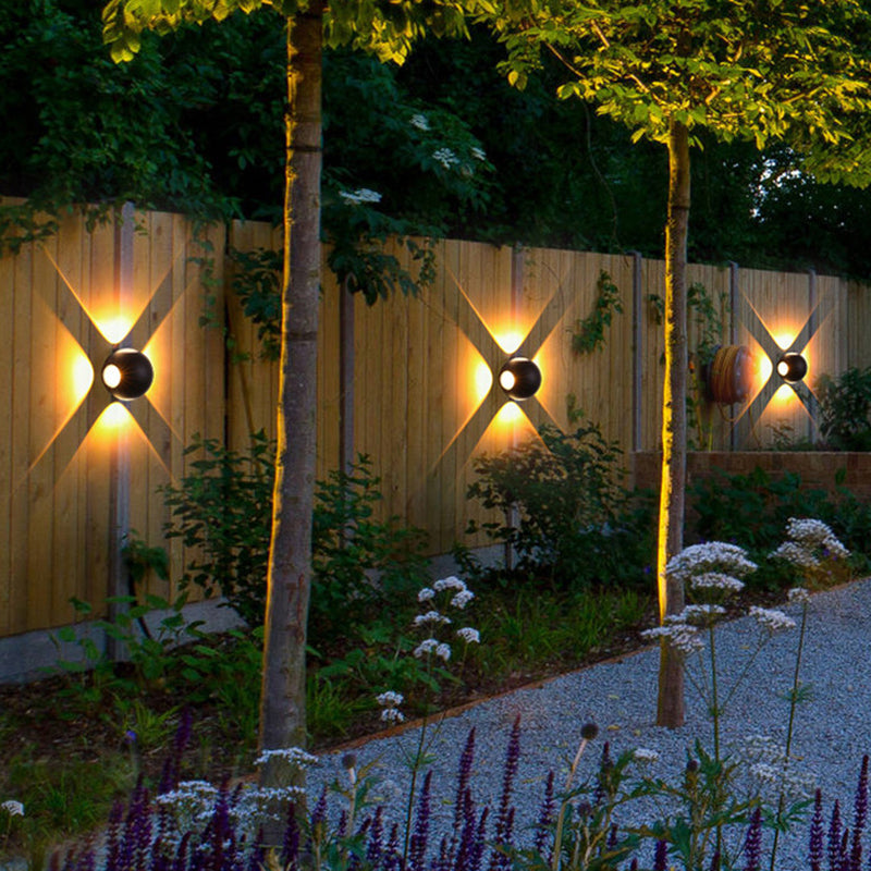 Moderne Minimalistische Runde Quadratische Orb Linse Aluminium LED Wand Sconces Lampe Für Garten | Brehn