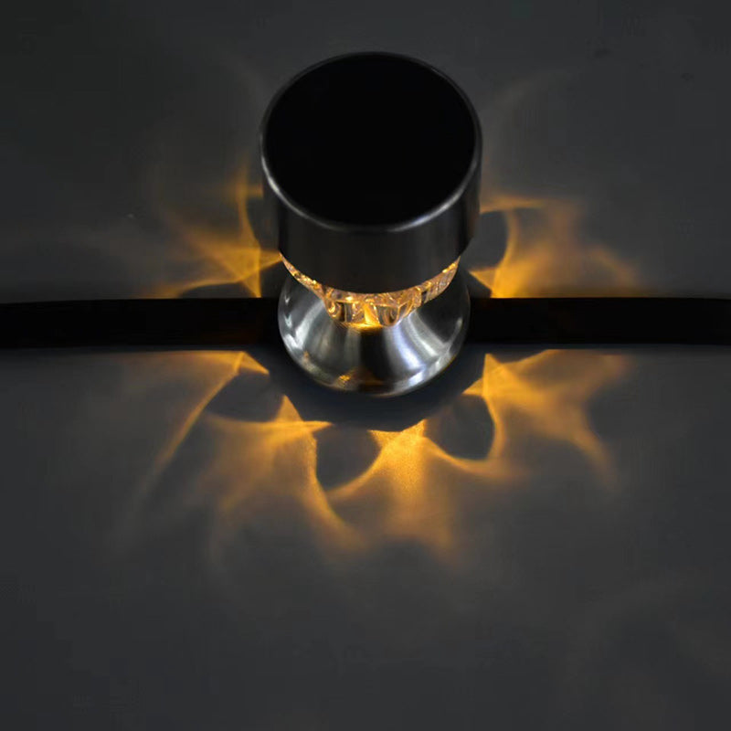 Moderne Einfachheit Solar Wasserdicht PP Edelstahl Diamant Zylinder LED Landschaft Beleuchtung Außenlicht Für Garten | Brehn