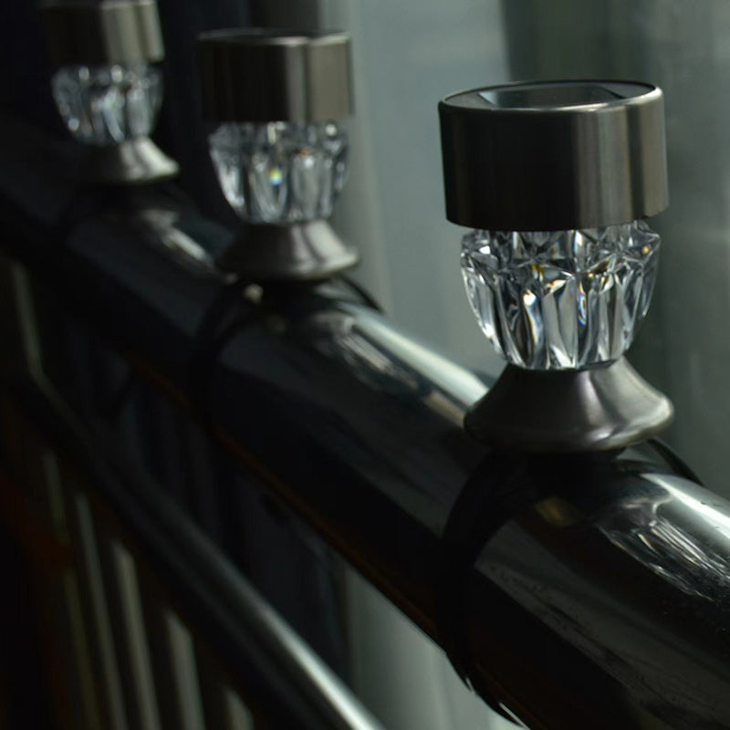 Moderne Einfachheit Solar Wasserdicht PP Edelstahl Diamant Zylinder LED Landschaft Beleuchtung Außenlicht Für Garten | Brehn