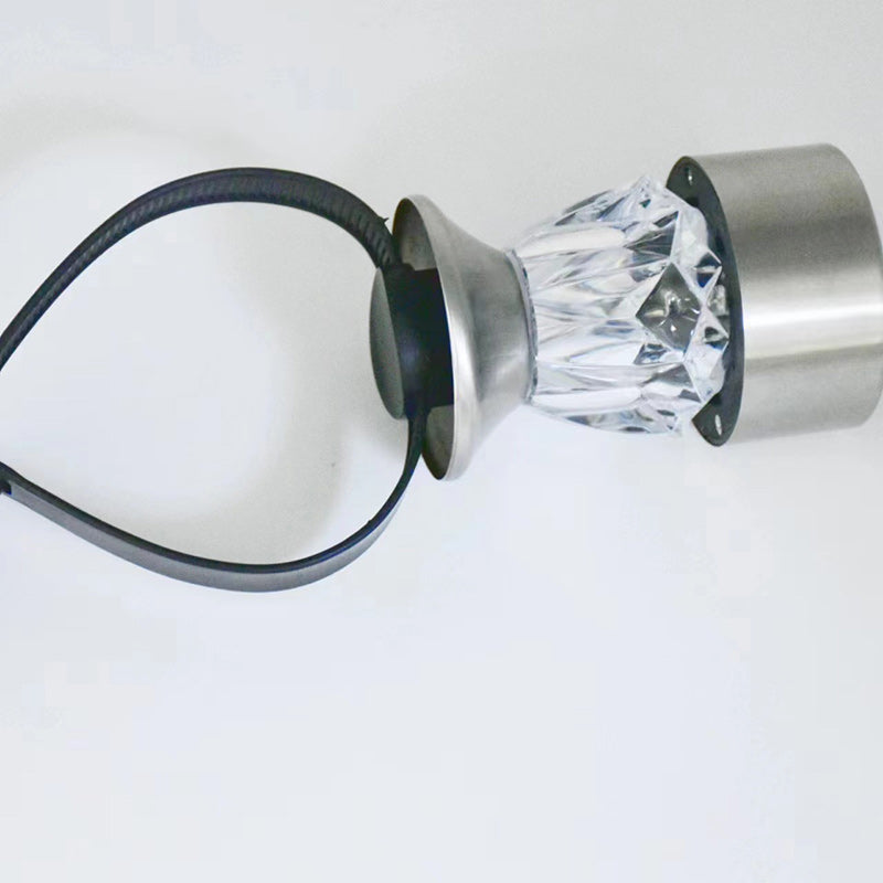 Moderne Einfachheit Solar Wasserdicht PP Edelstahl Diamant Zylinder LED Landschaft Beleuchtung Außenlicht Für Garten | Brehn