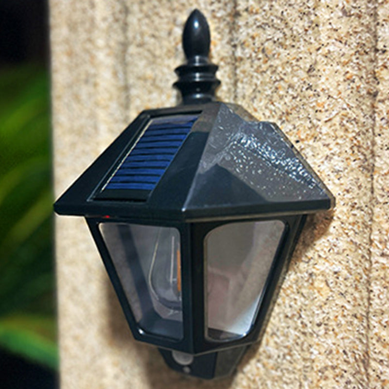 Zeitgenössische Retro Solar Wasserfest ABS Leuchtturm LED Wand Sconce Lampe Für Outdoor Patio | Brehn
