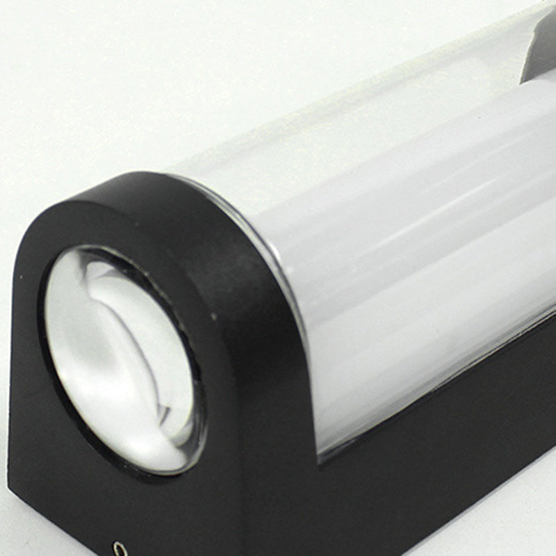 Moderne Einfachheit Wasserdichte Aluminium PC Zylinder Würfel LED Wandleuchte Lampe für Außenpatio | Brehn