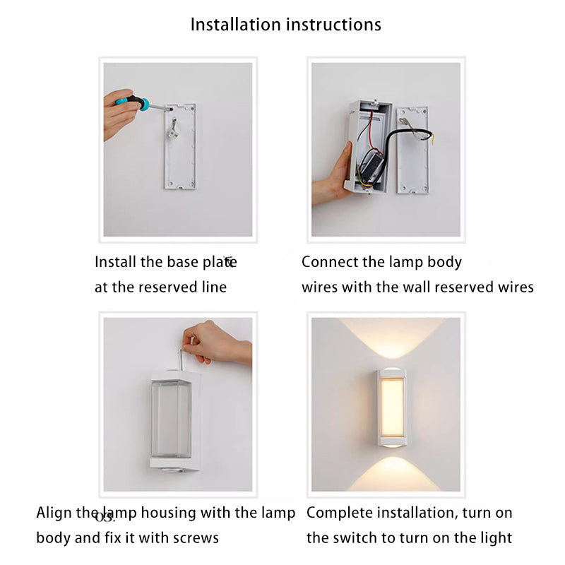 Moderne Einfachheit Wasserdichte Aluminium PC Zylinder Würfel LED Wandleuchte Lampe für Außenpatio | Brehn