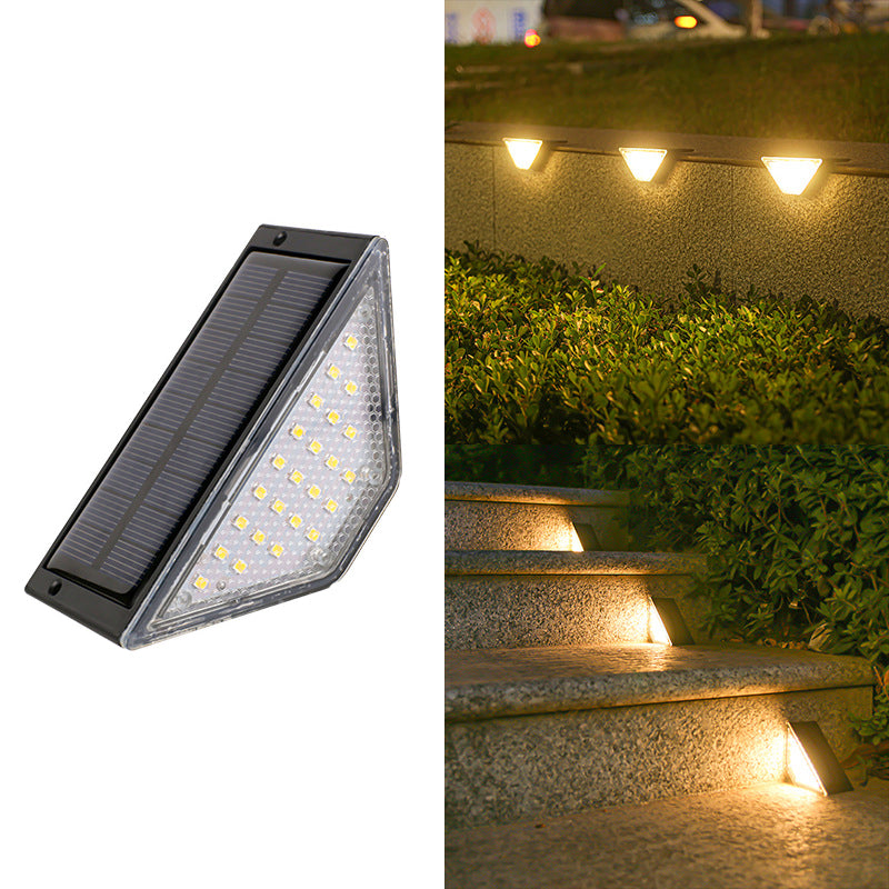 Moderne Einfachheit Solar Wasserdicht ABS PS Dreieck LED Landschaftsbeleuchtung Außenlicht Für Außenpatio | Brehn