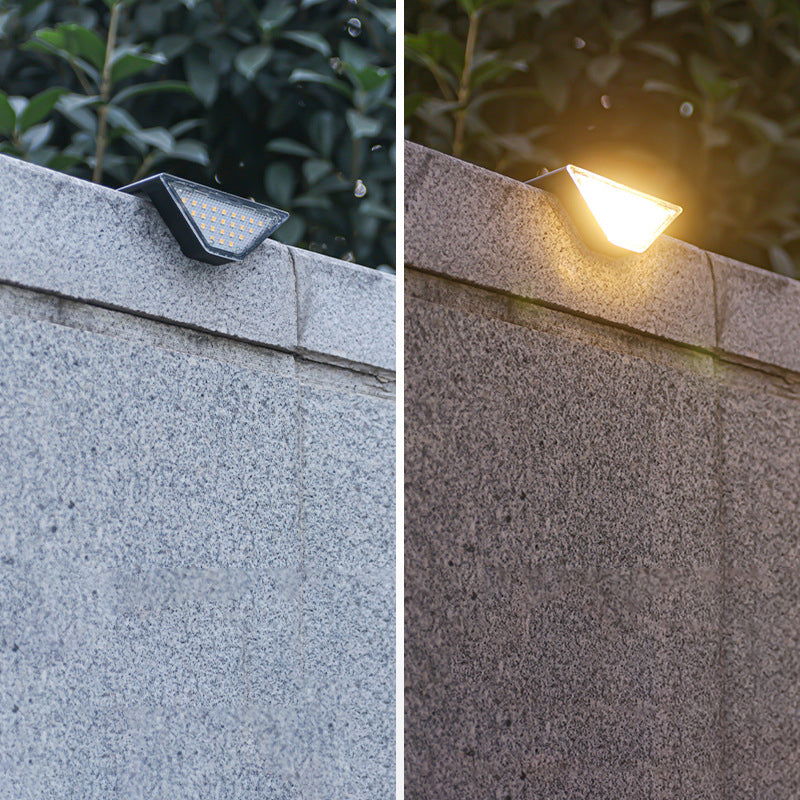 Moderne Einfachheit Solar Wasserdicht ABS PS Dreieck LED Landschaftsbeleuchtung Außenlicht Für Außenpatio | Brehn