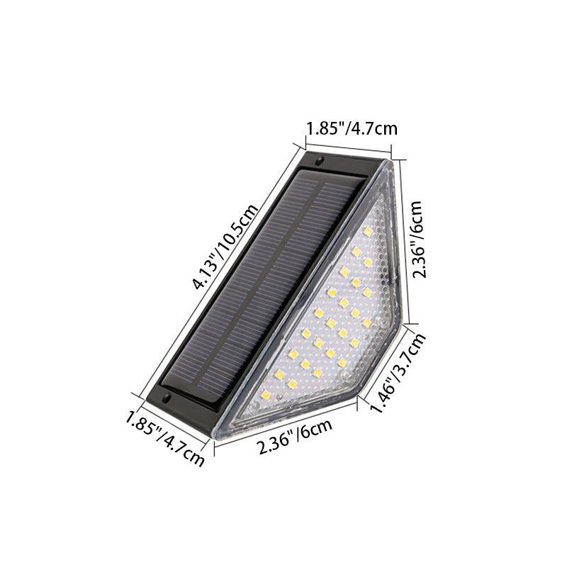 Moderne Einfachheit Solar Wasserdicht ABS PS Dreieck LED Landschaftsbeleuchtung Außenlicht Für Außenpatio | Brehn