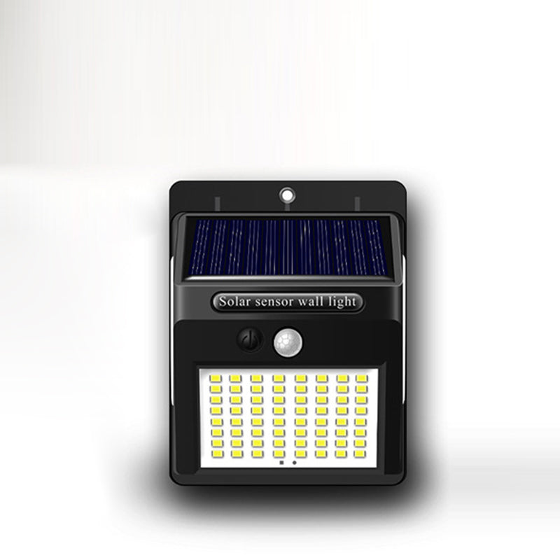 Moderne Einfachheit Solar Wasserdicht Bewegungsmelder ABS Rechteckige LED Wandleuchte Lampe für Außenpatio | Brehn